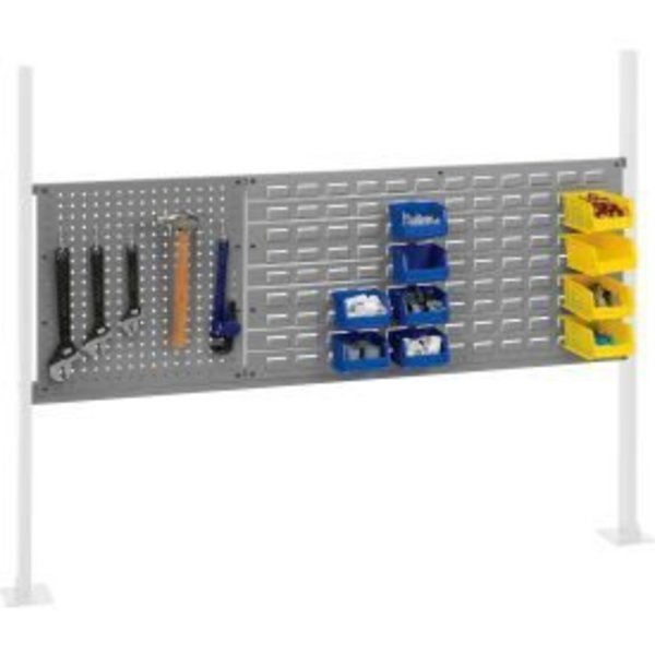 Global Equipment 18" Pegboard   36" Louver Panel Kit, 60"W, Gray 318866GY